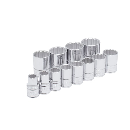 Urrea 1/2" drive 12-point short socket set 12PC MM 54212